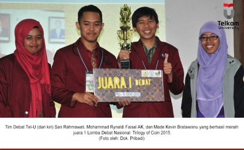 Inferior, Tel-U team became a Champion of National Debate Competition: Trilogy of Coin 2015 Inferior, Tel-U team became a Champion of National Debate Competition: Trilogy of Coin 2015
