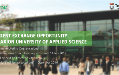 Saxion Student Mobility Opportunities on Spring Semester