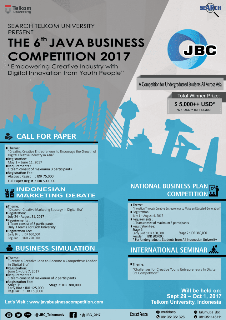The 6th Java Business Competition 2017 - Telkom University ...