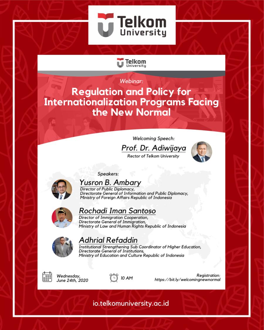 Upcoming Webinar: Regulation and Policy for Internationalization Programs Facing the New Normal Upcoming Webinar: Regulation and Policy for Internationalization Programs Facing the New Normal