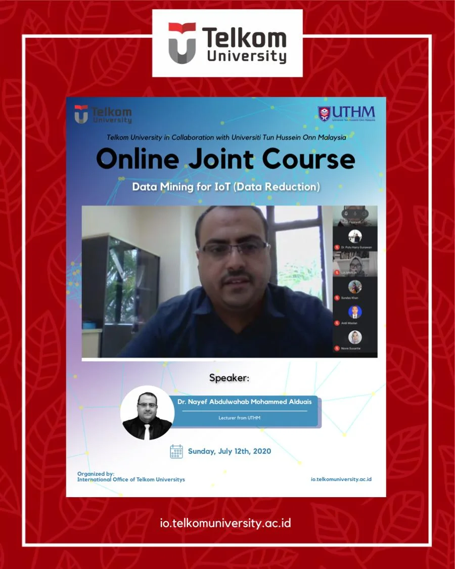 Data Mining for IoT (Data Reduction): Online Joint Course Tel-U & UTHM Data Mining for IoT (Data Reduction): Online Joint Course Tel-U & UTHM