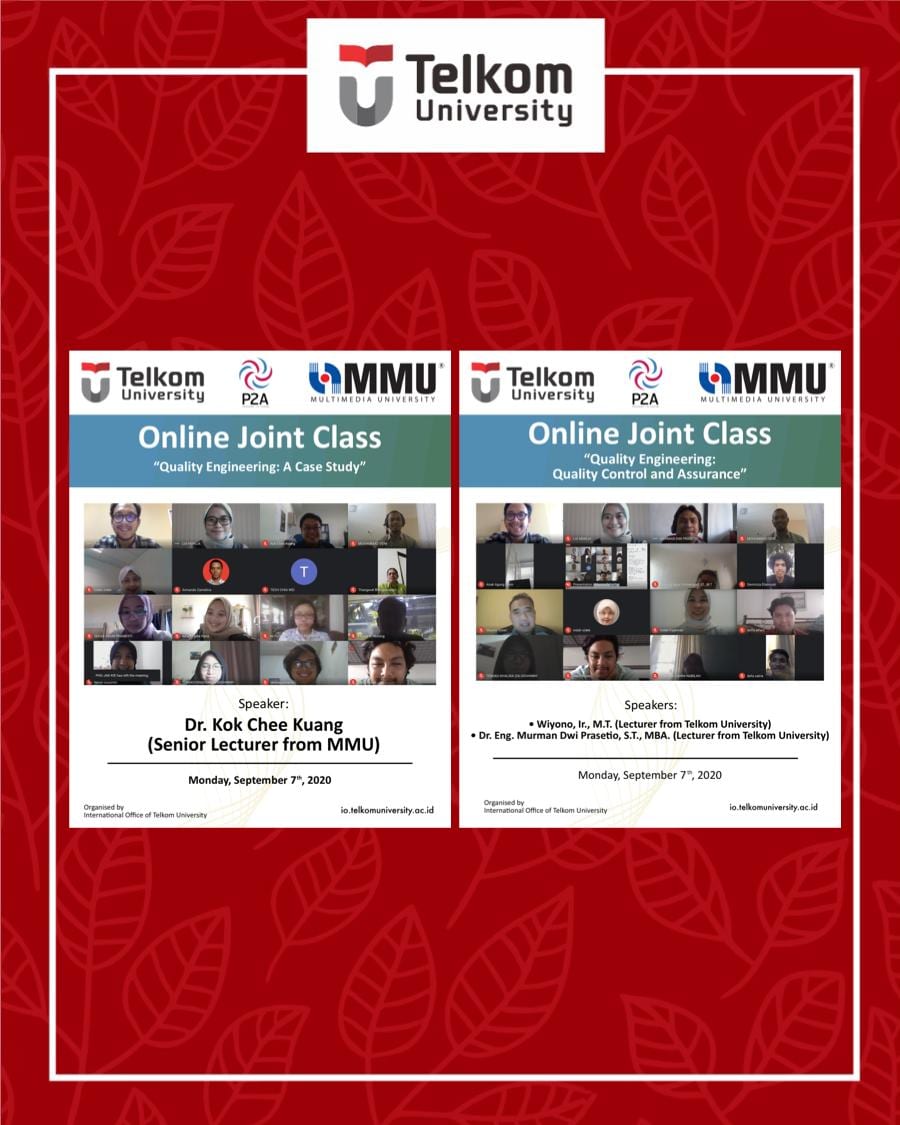 Quality Engineering, the 10th & 11th Online Joint Class Tel U & MMU