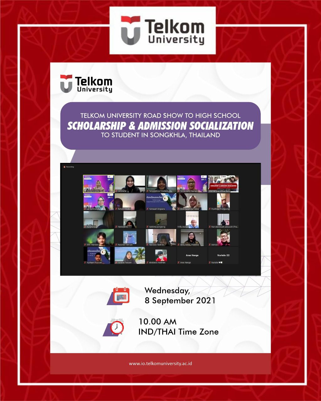 Socialization of Scholarship and Admission to Student in Thailand Socialization of Scholarship and Admission to Student in Thailand