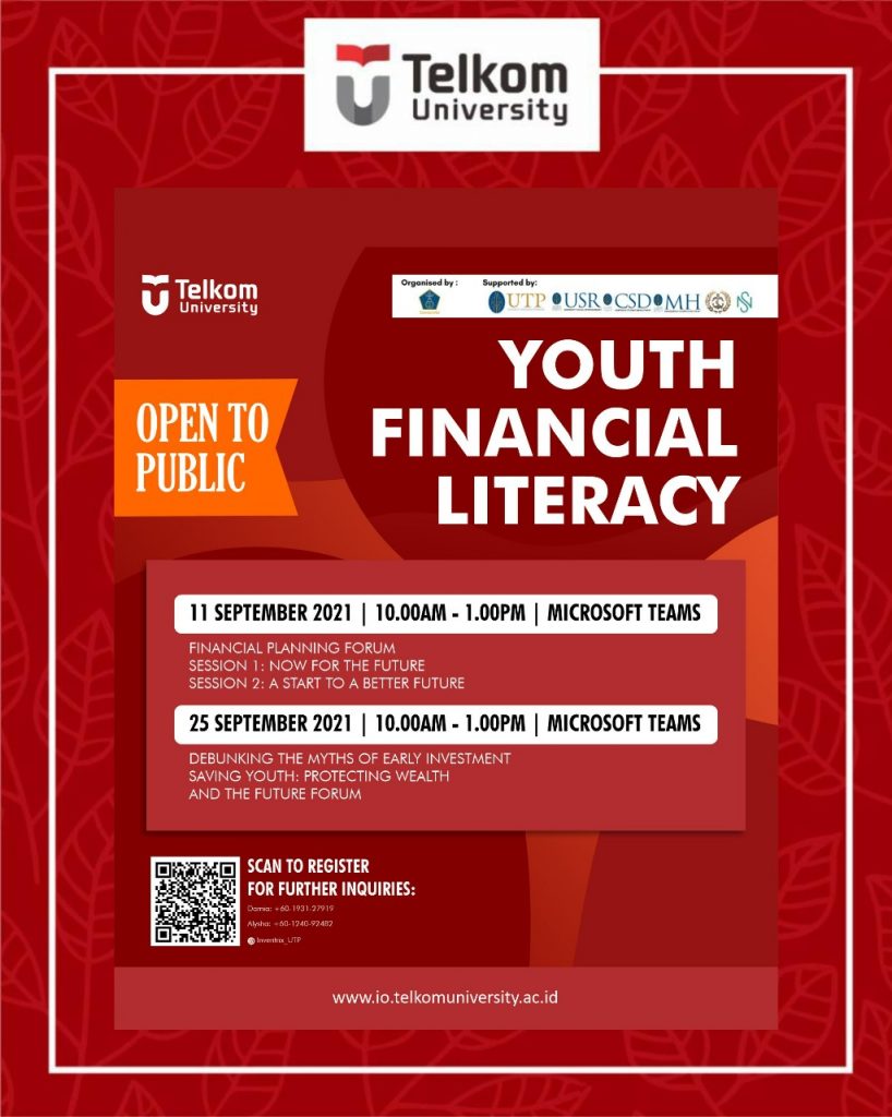 Youth Financial Literacy Webinar From UTP For Telkom Univ.