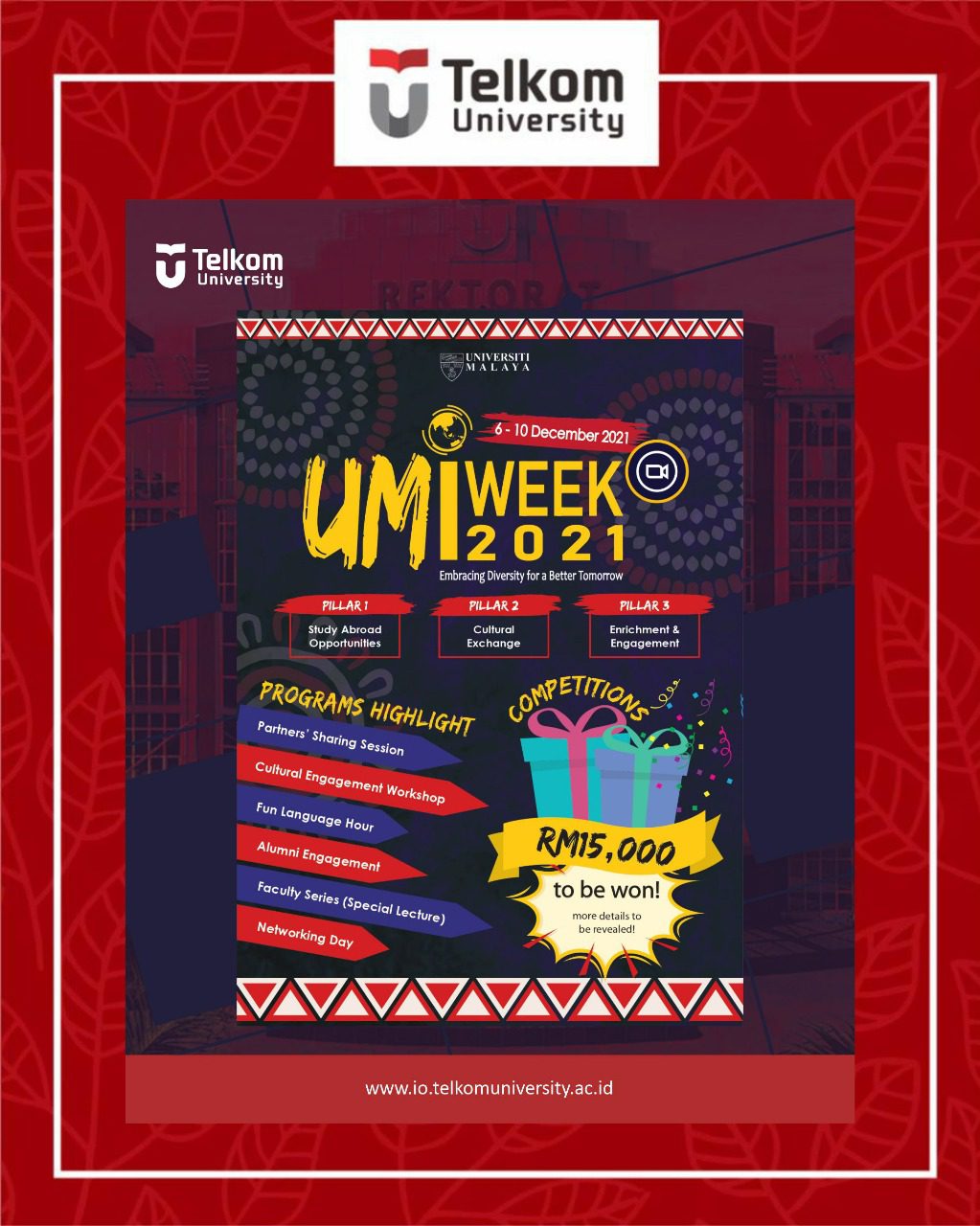 iWeek 2021 from UM: “Embracing Diversity for a Better Tomorrow” iWeek 2021 from UM: “Embracing Diversity for a Better Tomorrow”