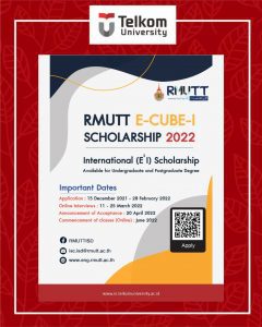RMUTT E-CUBE-I Scholarship 2022