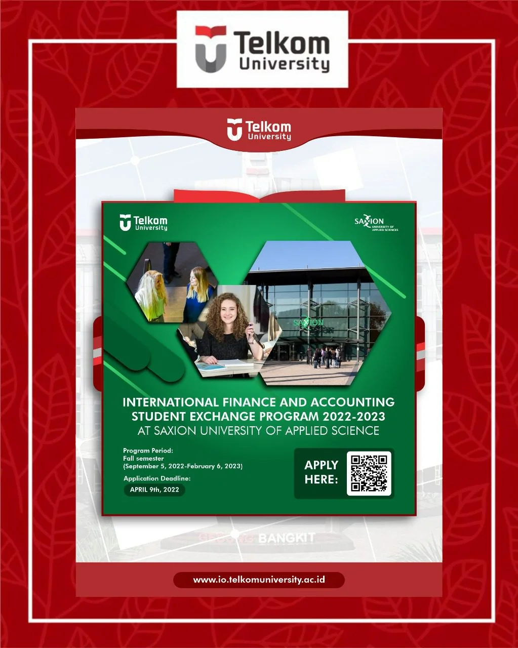 Join Student Exchange Program 2022-2023 at Saxion University! Join Student Exchange Program 2022-2023 at Saxion University!