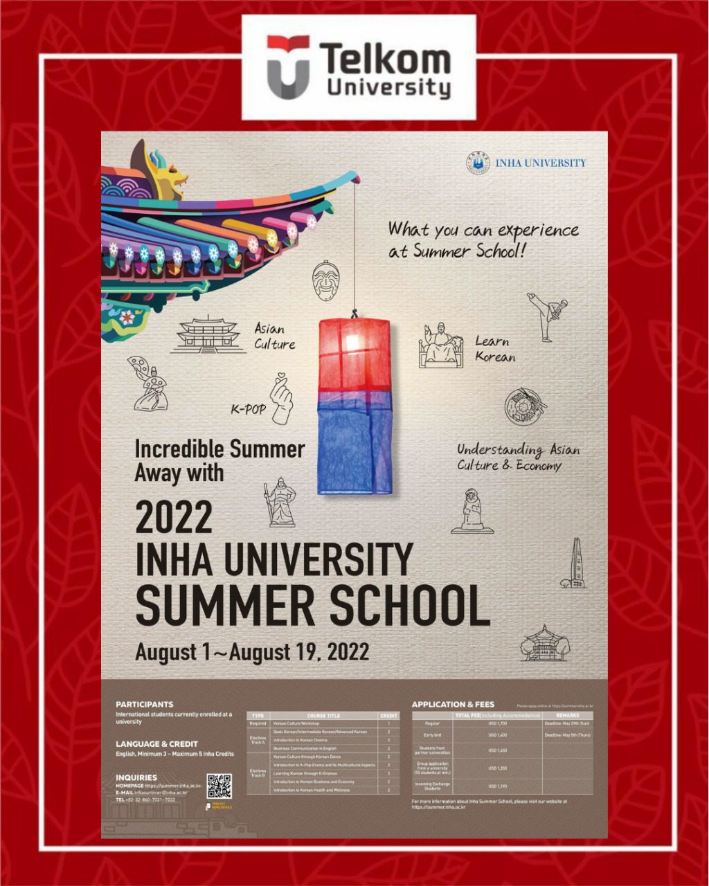 Enroll INHA Summer School 2022 Now! Enroll INHA Summer School 2022 Now!
