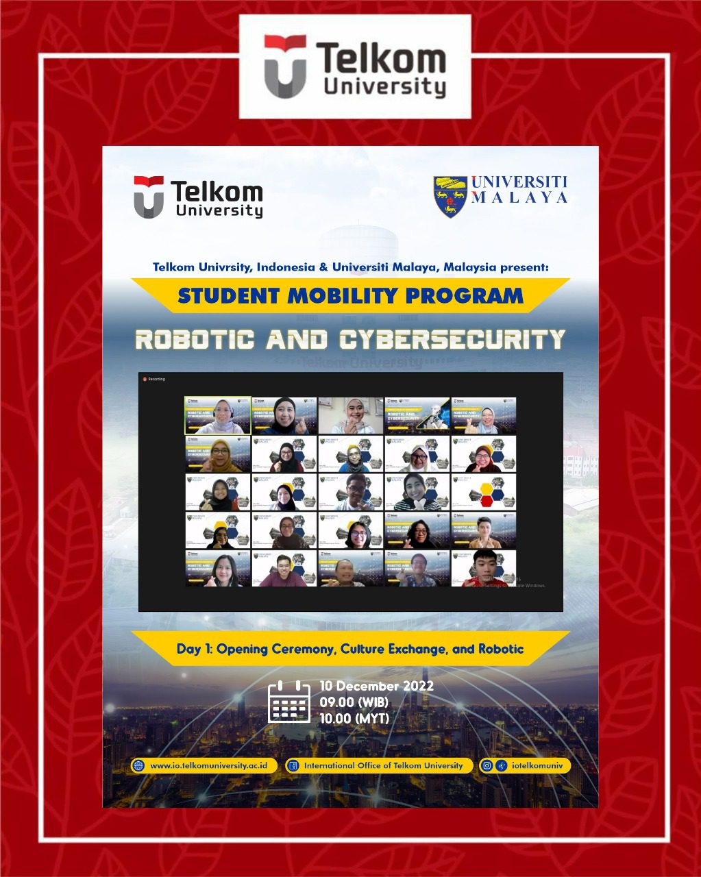 Student Mobility Program TelU x Universiti Malaya Malaysia 2022 Student Mobility Program TelU x Universiti Malaya Malaysia 2022