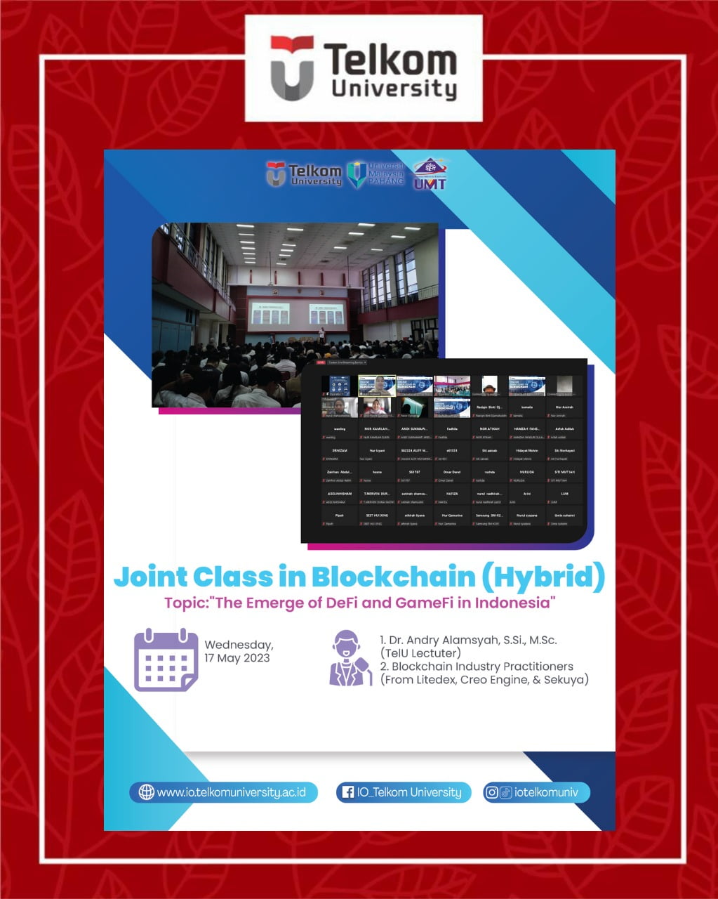 DeFi & GameFi, Exclusive Class in Blockchain at Telkom University DeFi & GameFi, Exclusive Class in Blockchain at Telkom University
