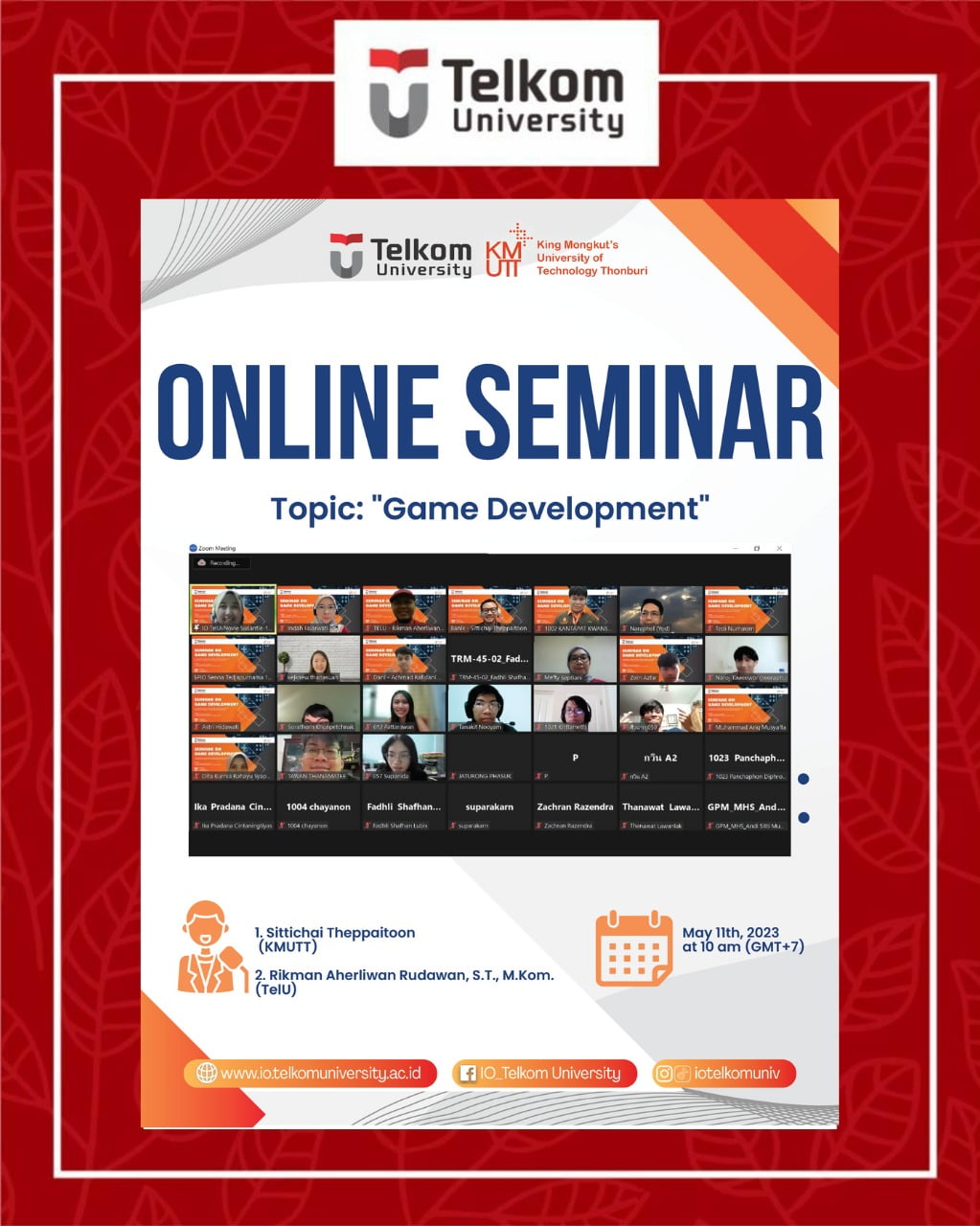 Game Development, Online Seminar TelU & KMUTT
