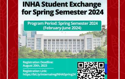 SPRING SEMESTER IN INHA 2024: STUDENT EXCHANGE PROGRAM